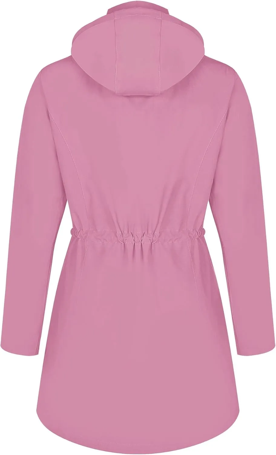 Rain Jacket Women Waterproof Long Lightweight Raincoat Hooded Windbreaker Outdoor Trench Coat