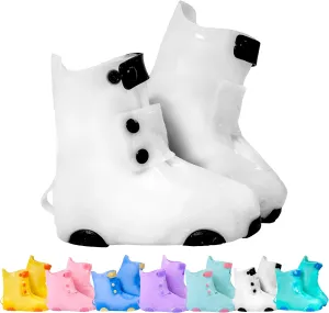 Rain Shoe Covers Kids Waterproof Shoe Cover for Boys Girls Reusable Galoshes Overshoes