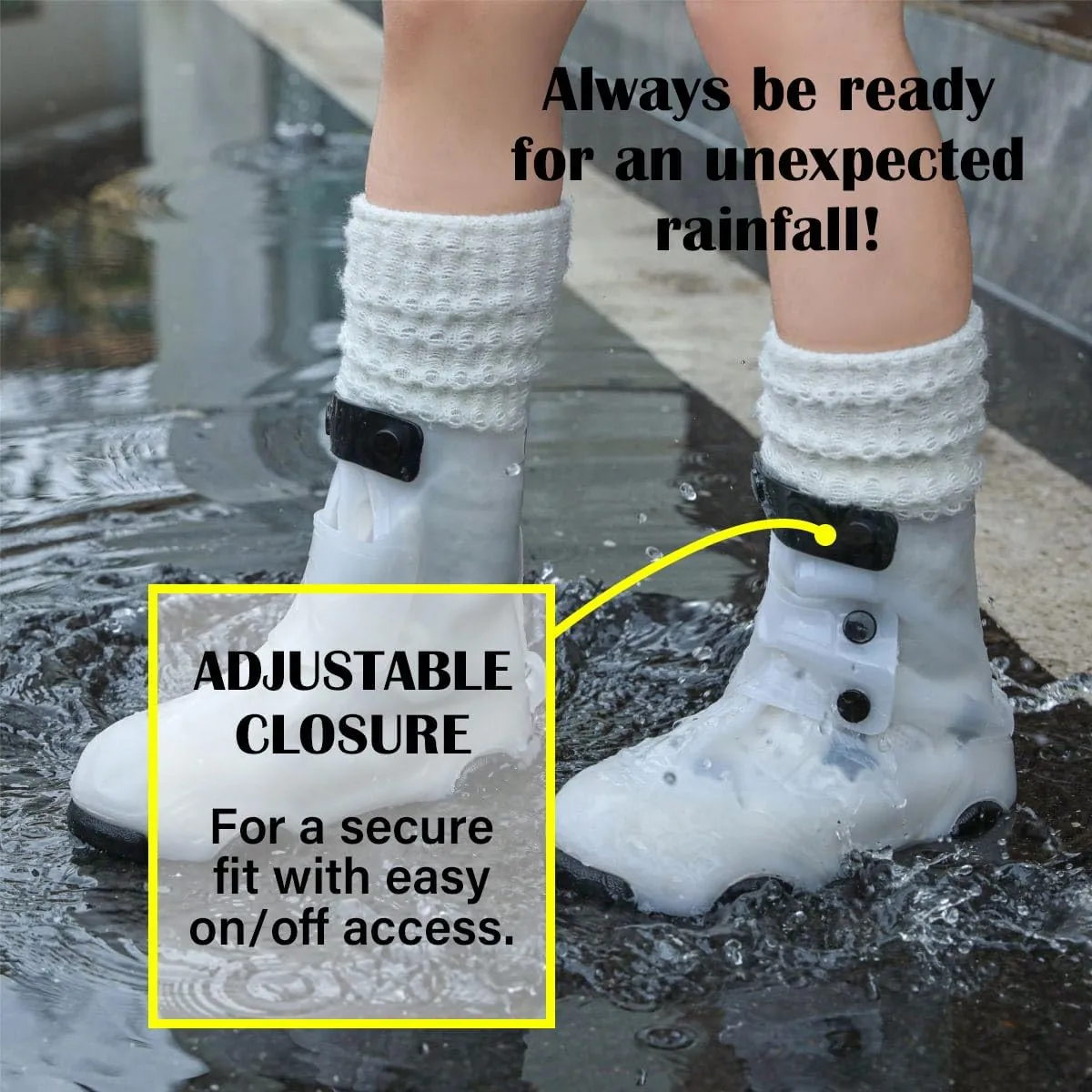 Rain Shoe Covers Kids Waterproof Shoe Cover for Boys Girls Reusable Galoshes Overshoes