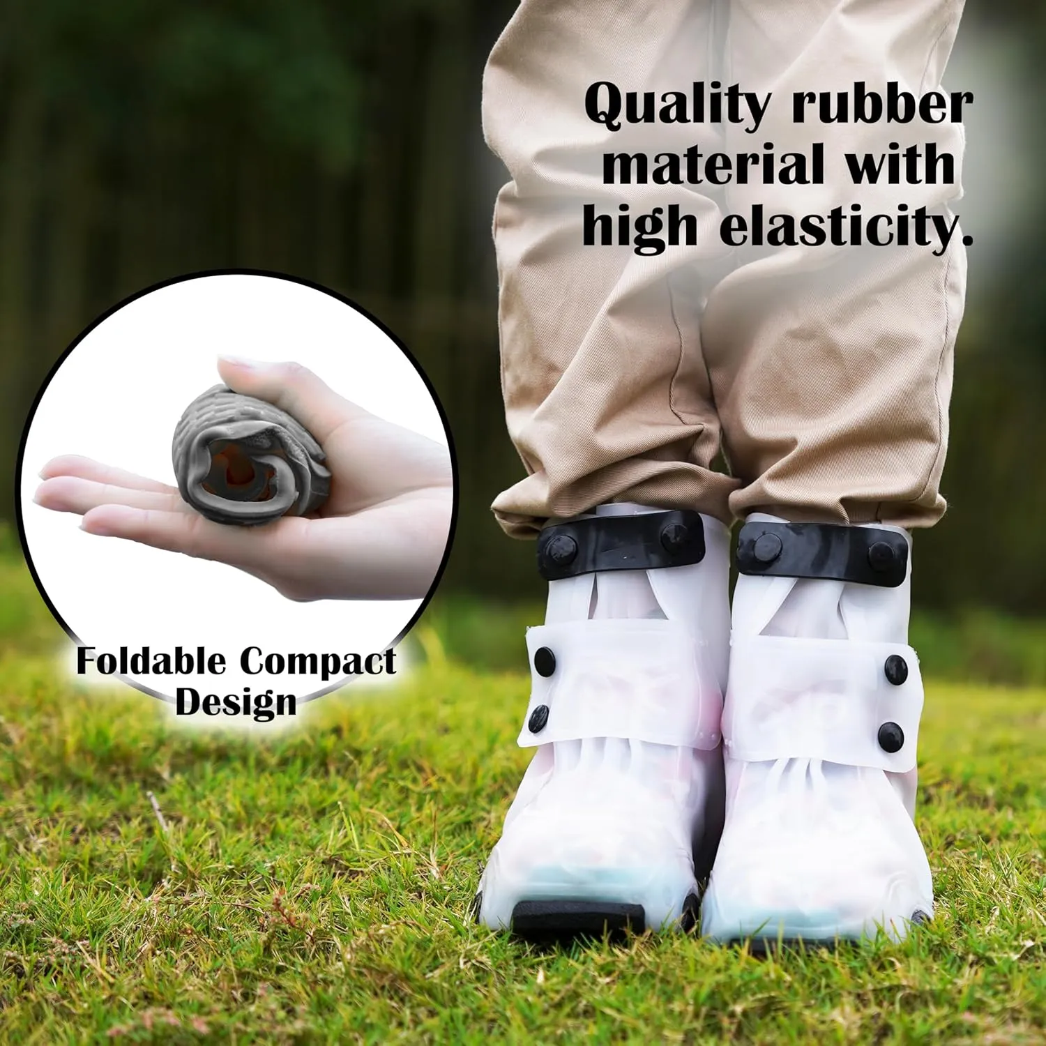 Rain Shoe Covers Kids Waterproof Shoe Cover for Boys Girls Reusable Galoshes Overshoes