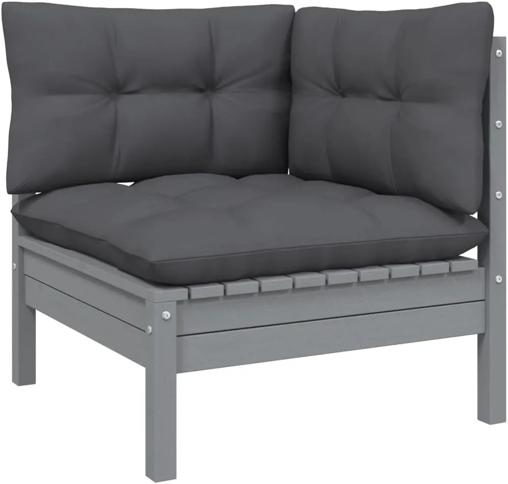 Rattan Outdoor Furniture,broyhill Outdoor Furniture,2-Seater Patio Sofa with Anthracite Cushions Solid PinewoodSuitable for Outdoor Courtyard Leisure