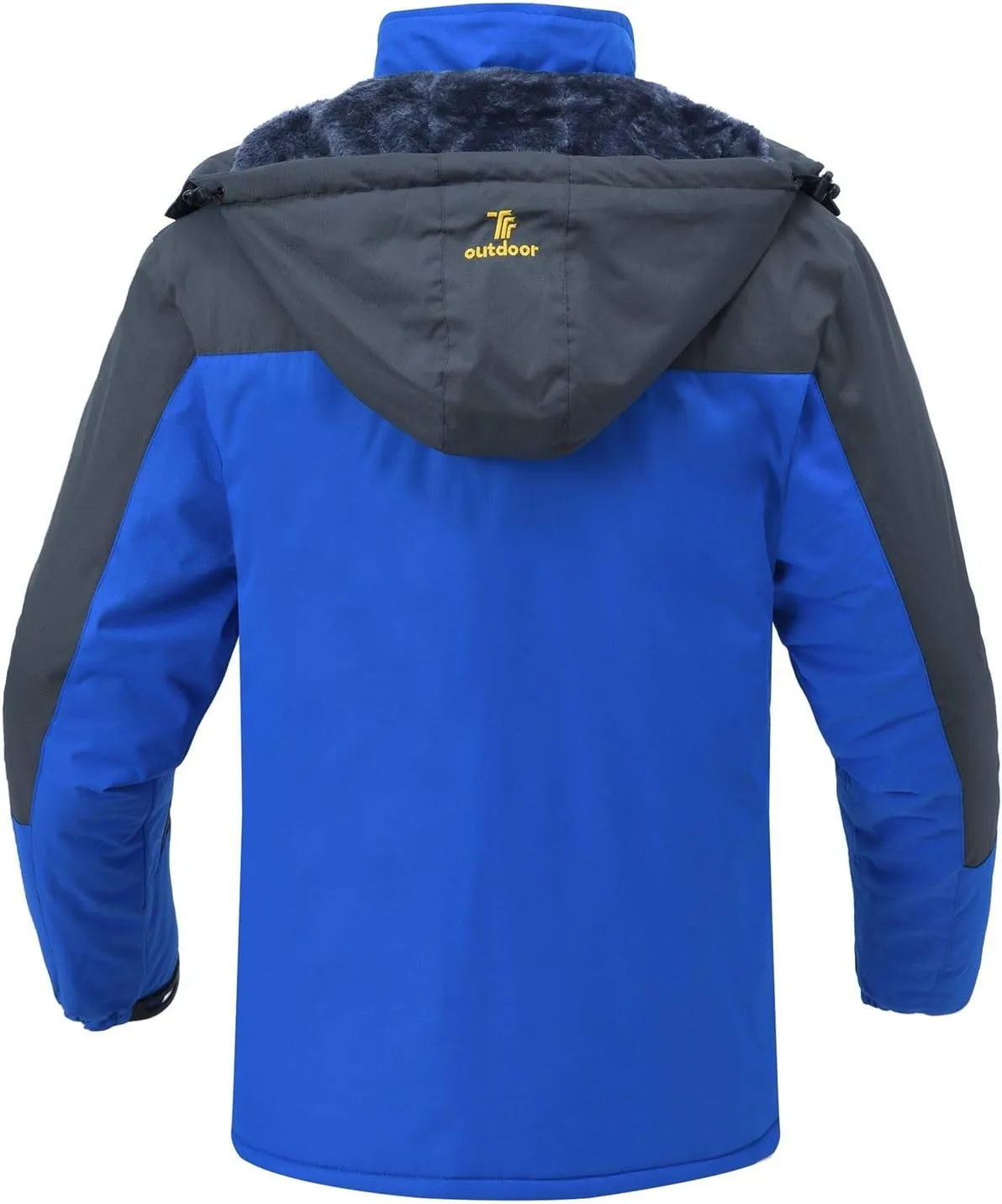 Rdruko Men's Ski Snow Jacket Waterproof Insulated Fleece Outdoor Mountain Hooded Winter Coat