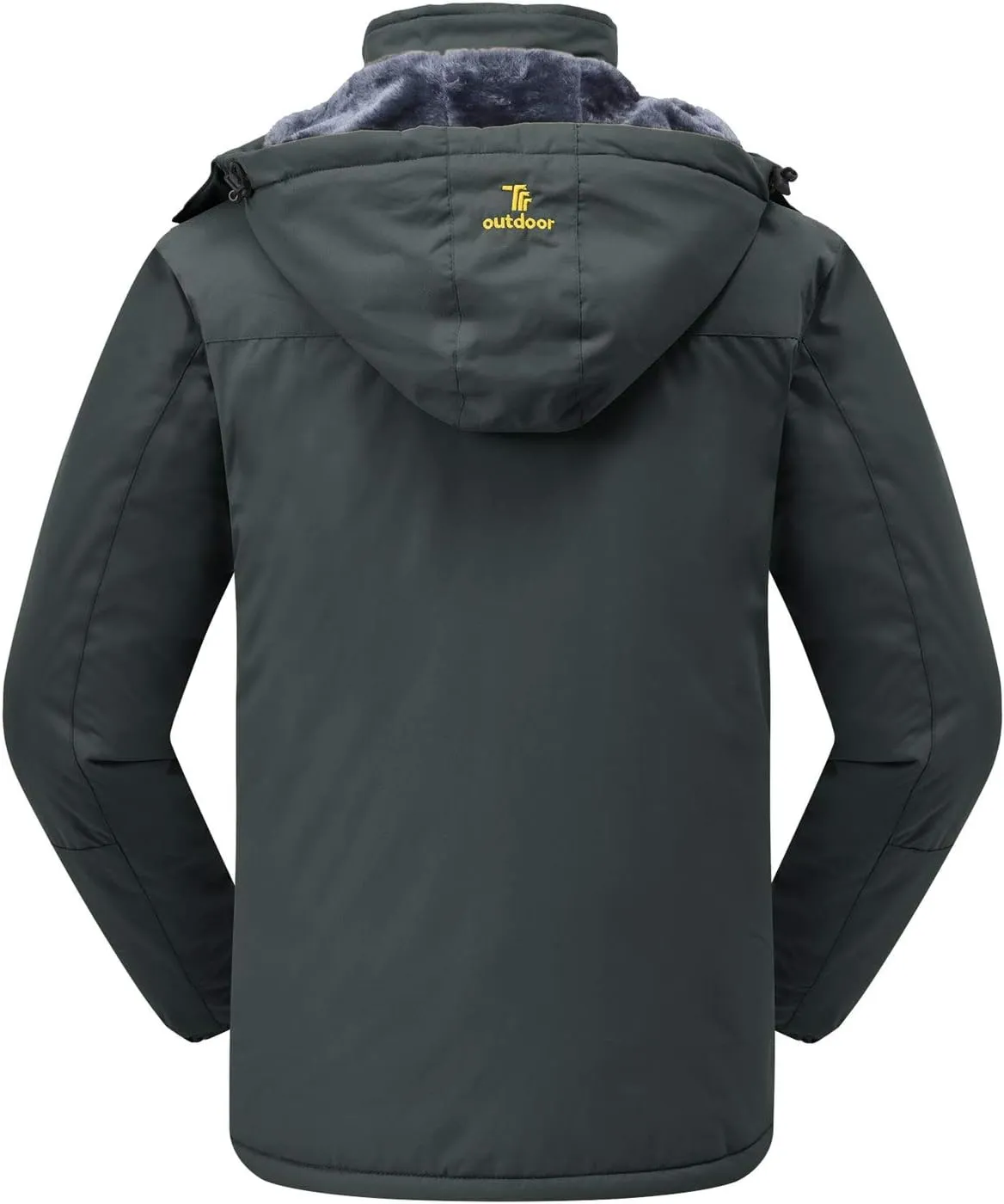 Rdruko Men's Ski Snow Jacket Waterproof Insulated Fleece Outdoor Mountain Hooded Winter Coat
