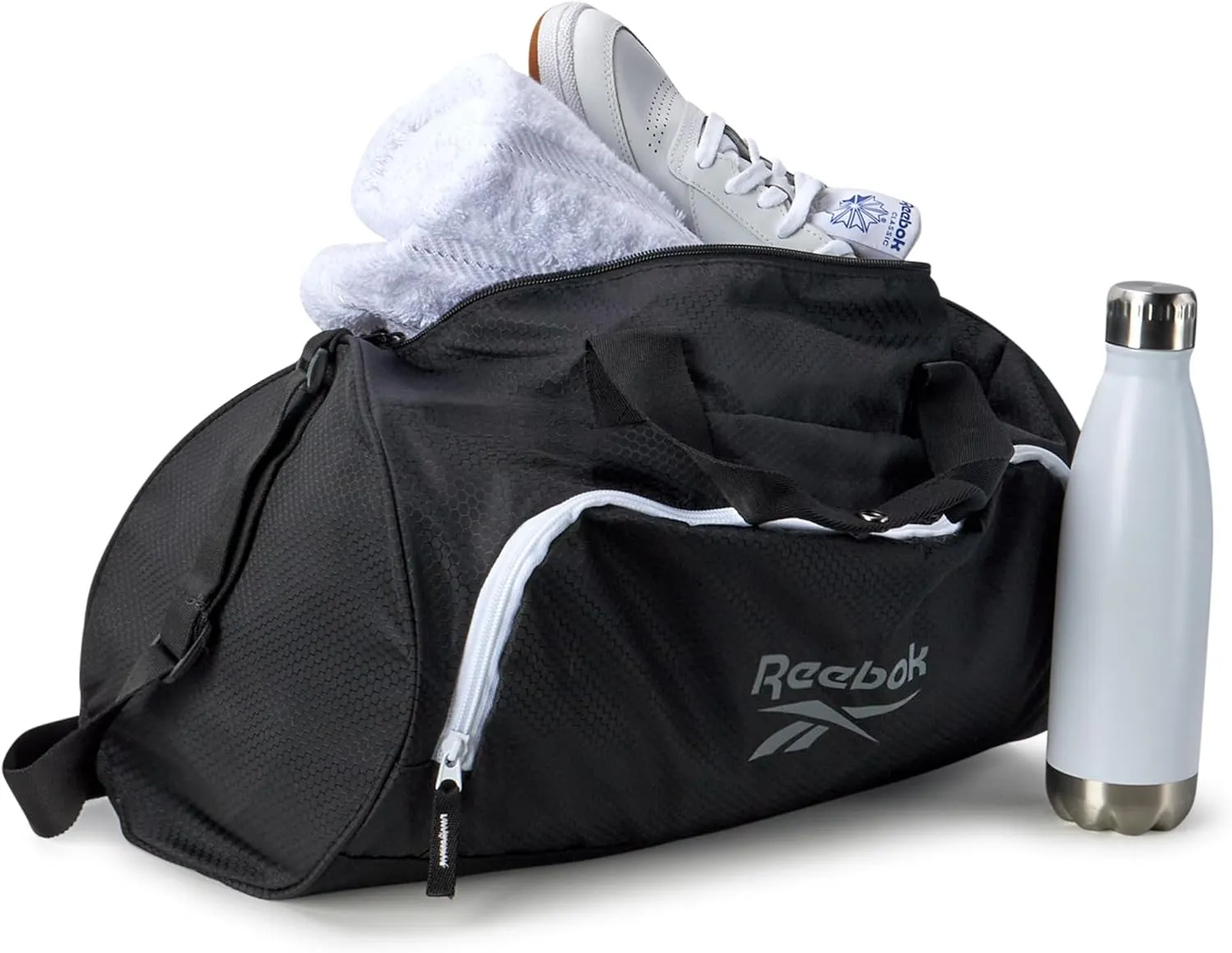 Reebok Duffle Bag - Unisex Lightweight Gym, Sports and Travel Carry On Weekender Bag for Men and Women, Size One Size, Perth II Black