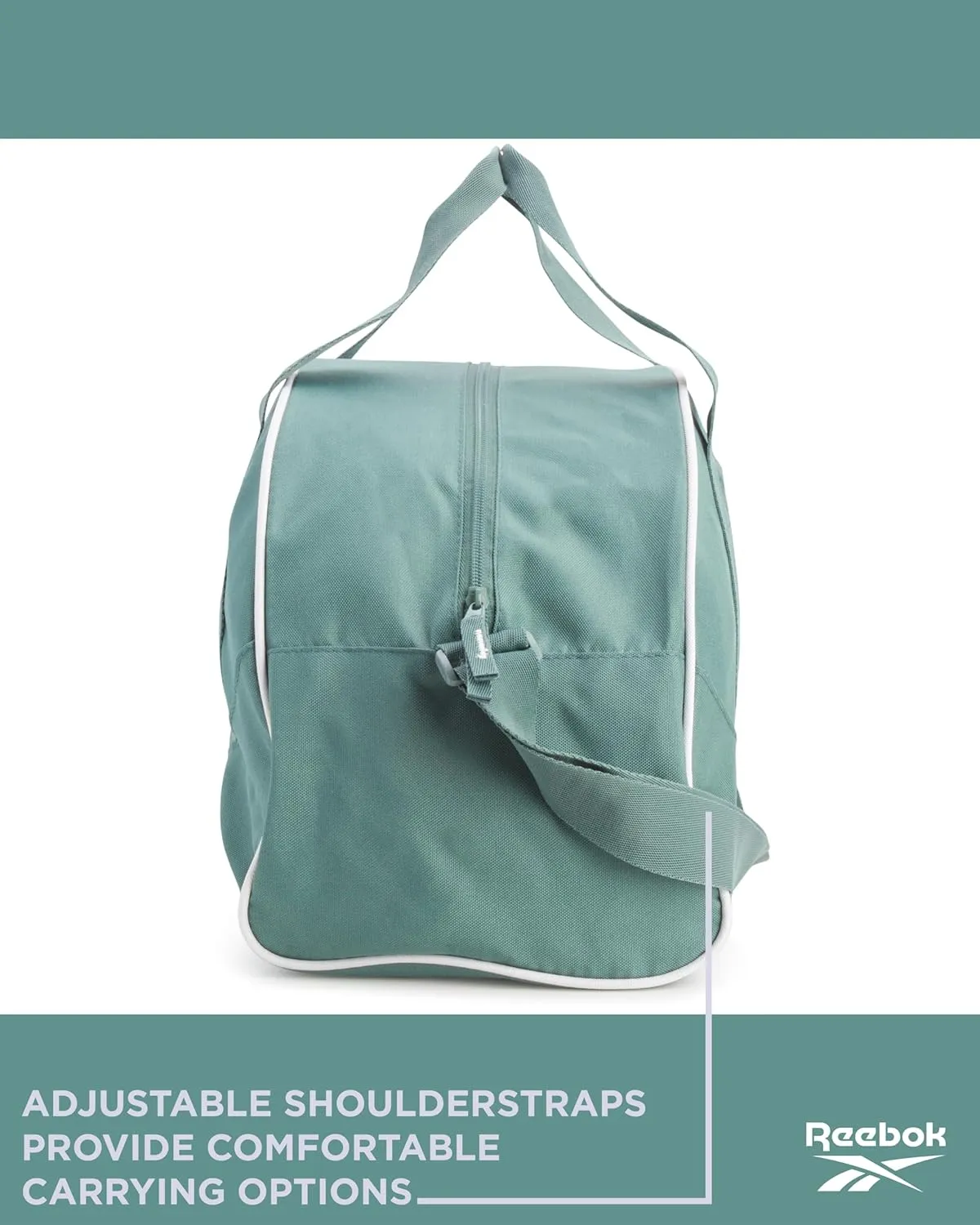 Reebok Duffle Bag - Unisex Lightweight Gym, Sports and Travel Carry On Weekender Bag for Men and Women, Size One Size, Solange Green