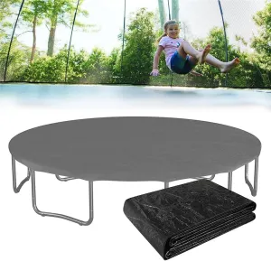 Replacement Trampoline Cover, 6ft 8ft 10ft 12ft 13ft 14ft 16ft Trampoline Dust Rain Cover Trampoline Cover Weather and Rain Protection Trampoline Protector Sheet UV Light, Dust Proof Black