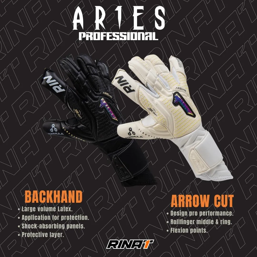 Rinat Aries Nemesis Pro Goalkeeper Gloves – Elite AXG Latex for Supreme Grip | Hybrid Cut for Control | Impact Protection | Secure Double Anchor Wristband | All-Weather Performance | 30-Day Warranty