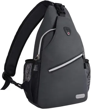 Rope Sling Backpack (Up to 13 Inch), Multipurpose Crossbody Chest One Shoulder Outdoor Travel Hiking Daypack