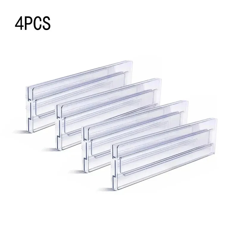 Royelux Adjustable Drawer Dividers – Expandable Clear Organizers for Kitchen & Home