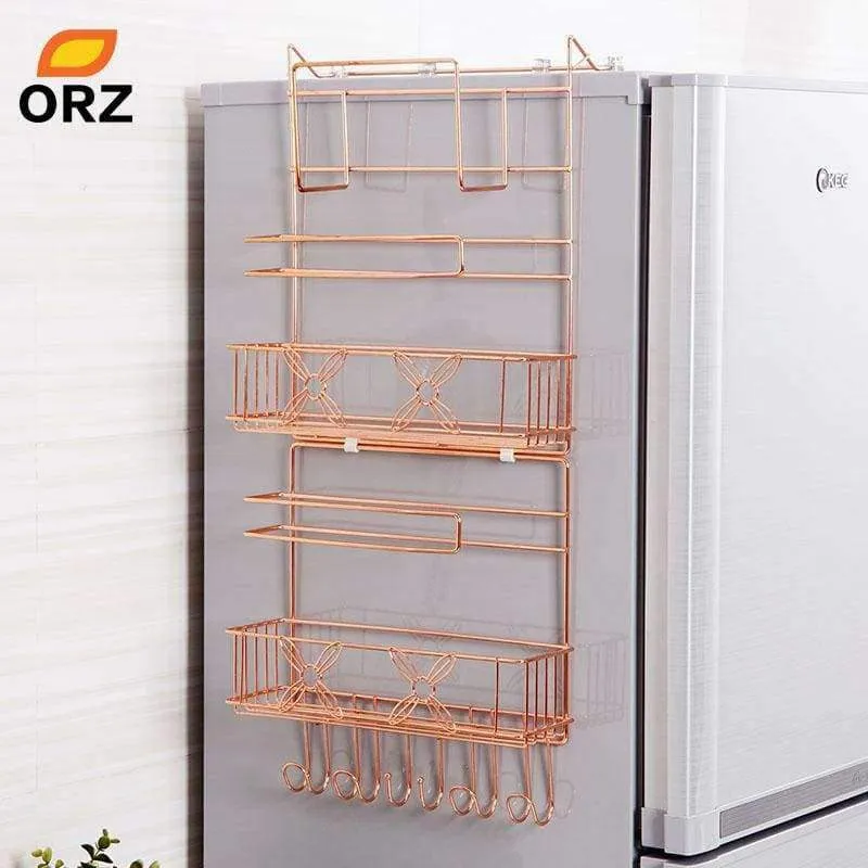 Rynx | ORZ Refrigerator Side Shelf Wall Shelf Multifunctional Shelf Crack Storage Shelf Multi-layer Kitchen Organizer