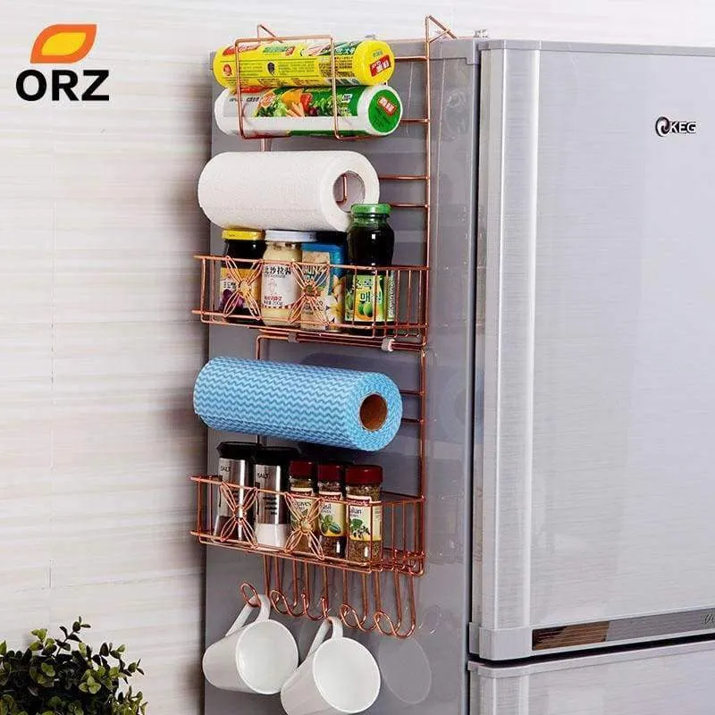 Rynx | ORZ Refrigerator Side Shelf Wall Shelf Multifunctional Shelf Crack Storage Shelf Multi-layer Kitchen Organizer