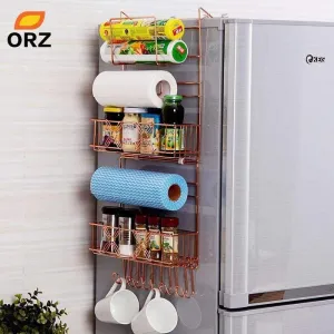 Rynx | ORZ Refrigerator Side Shelf Wall Shelf Multifunctional Shelf Crack Storage Shelf Multi-layer Kitchen Organizer