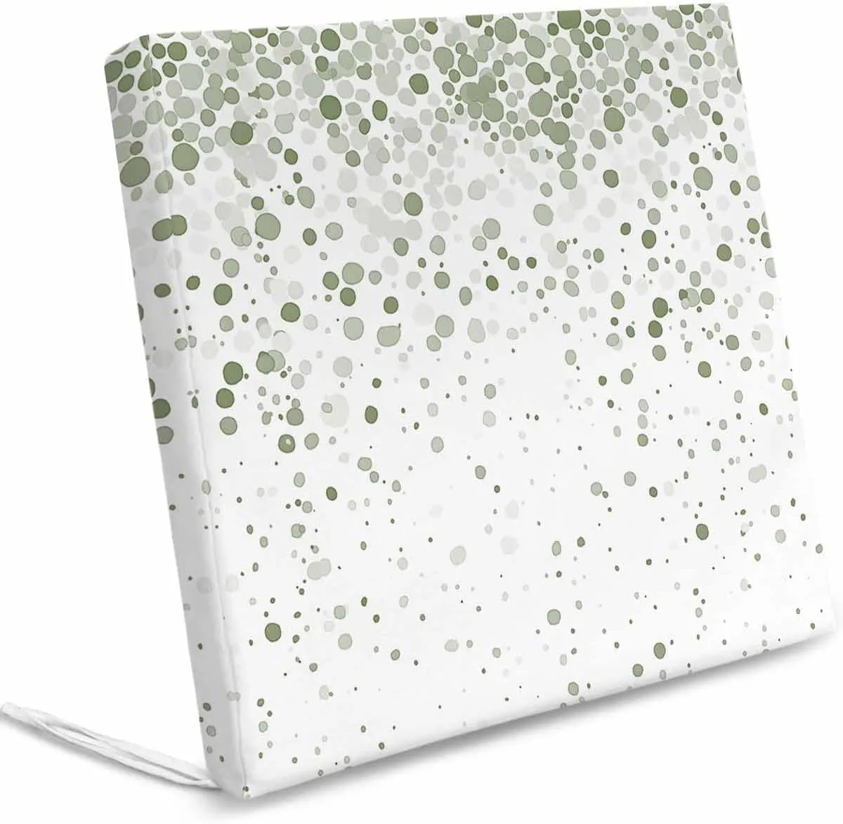 Sage Green Polka Dot Outdoor Cushion Chair Cover Set of 4 - Waterproof Couch Seat Covers, Abstract Modern Art Dots Watercolor Patio Furniture Protector Cushions Slipcovers for Sofa/RV, 20"x18"x4"