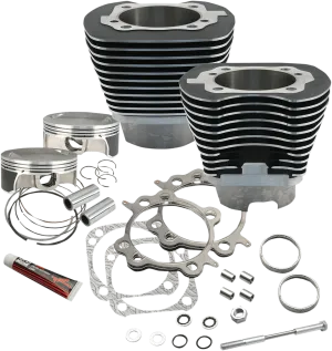 S&S Cycle 910-0221 117in. Big Bore Kit - Silver Powder-coat