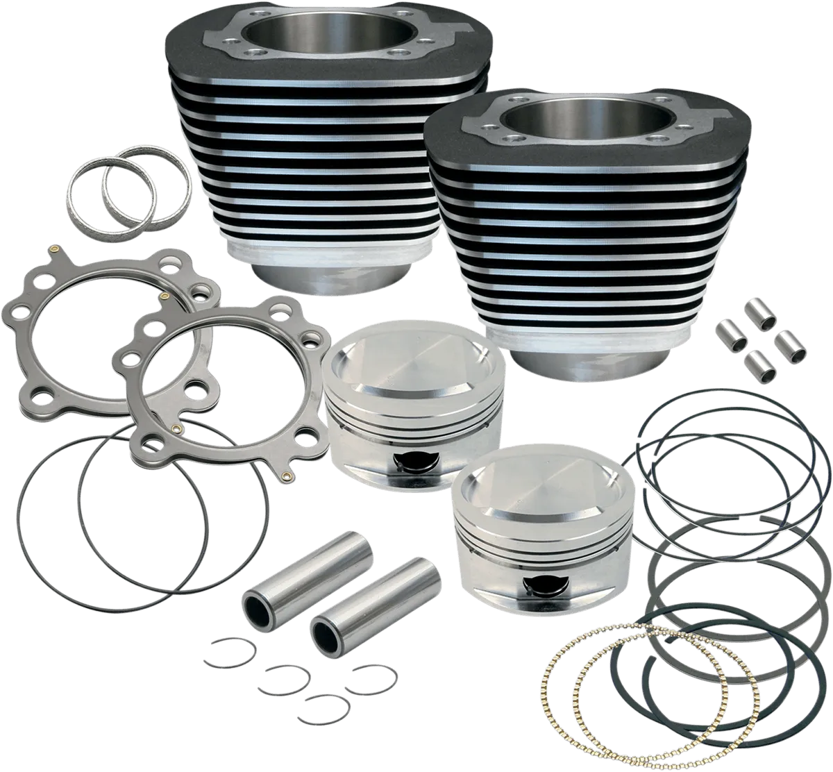 S&S Cycle 910-0469 124in. Big Bore Kit - Black Powder-coat