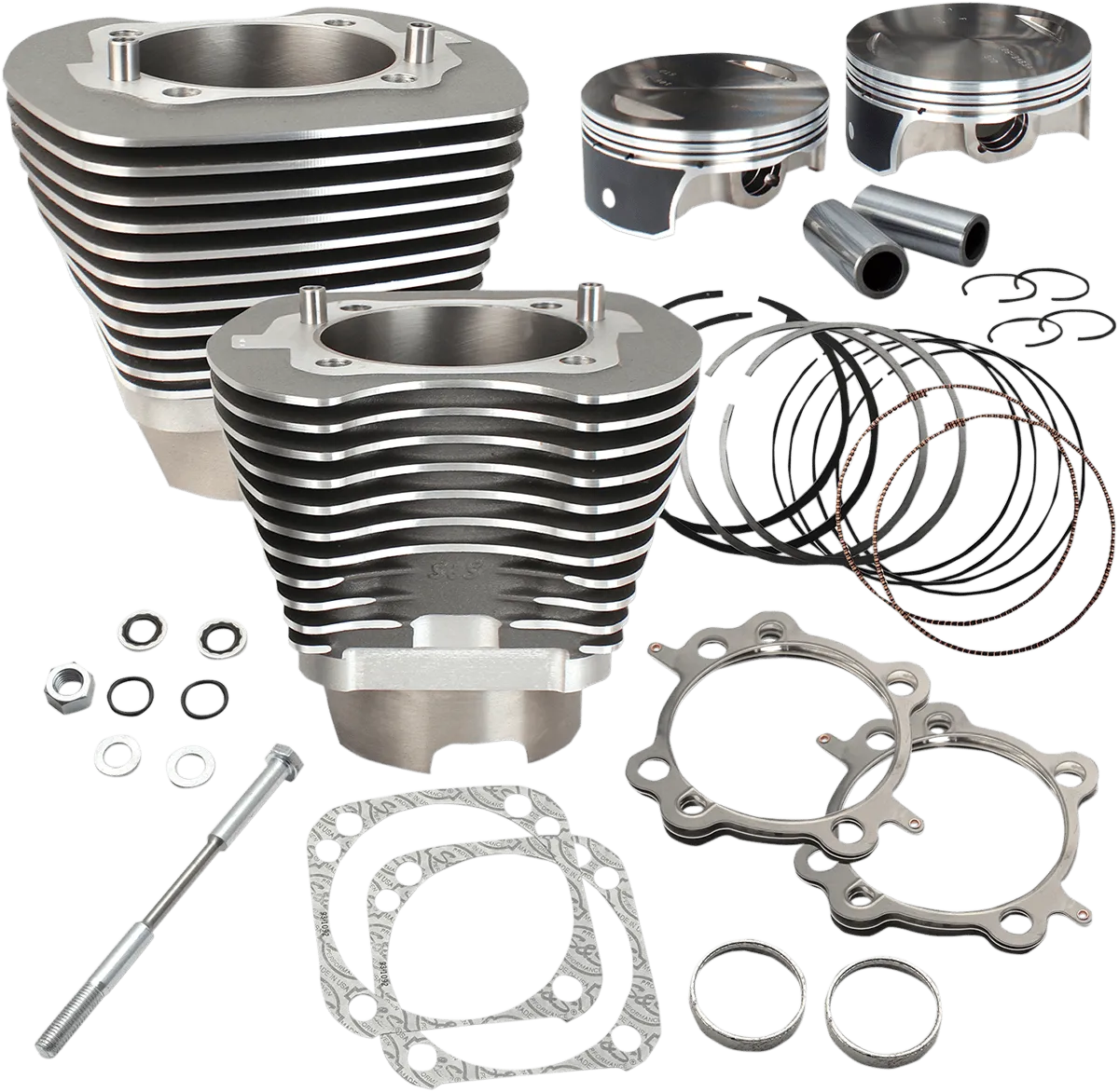 S&S Cycle 910-0474 117in. Big Bore Kit - Black Powder-coat