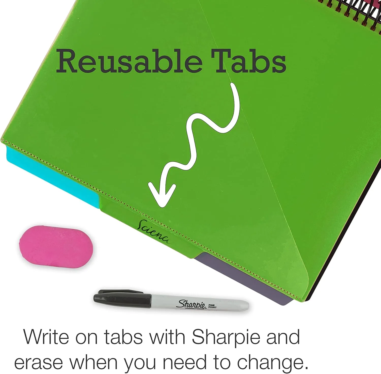 Samsill 2 Pack Deluxe 24 Pocket Spiral Project Organizer with Inner Zipper Pouch, Customizable Front Cover, 12 Dividers with Erasable Write-On Tabs in Fashion Colors, Plastic Folders with Pockets
