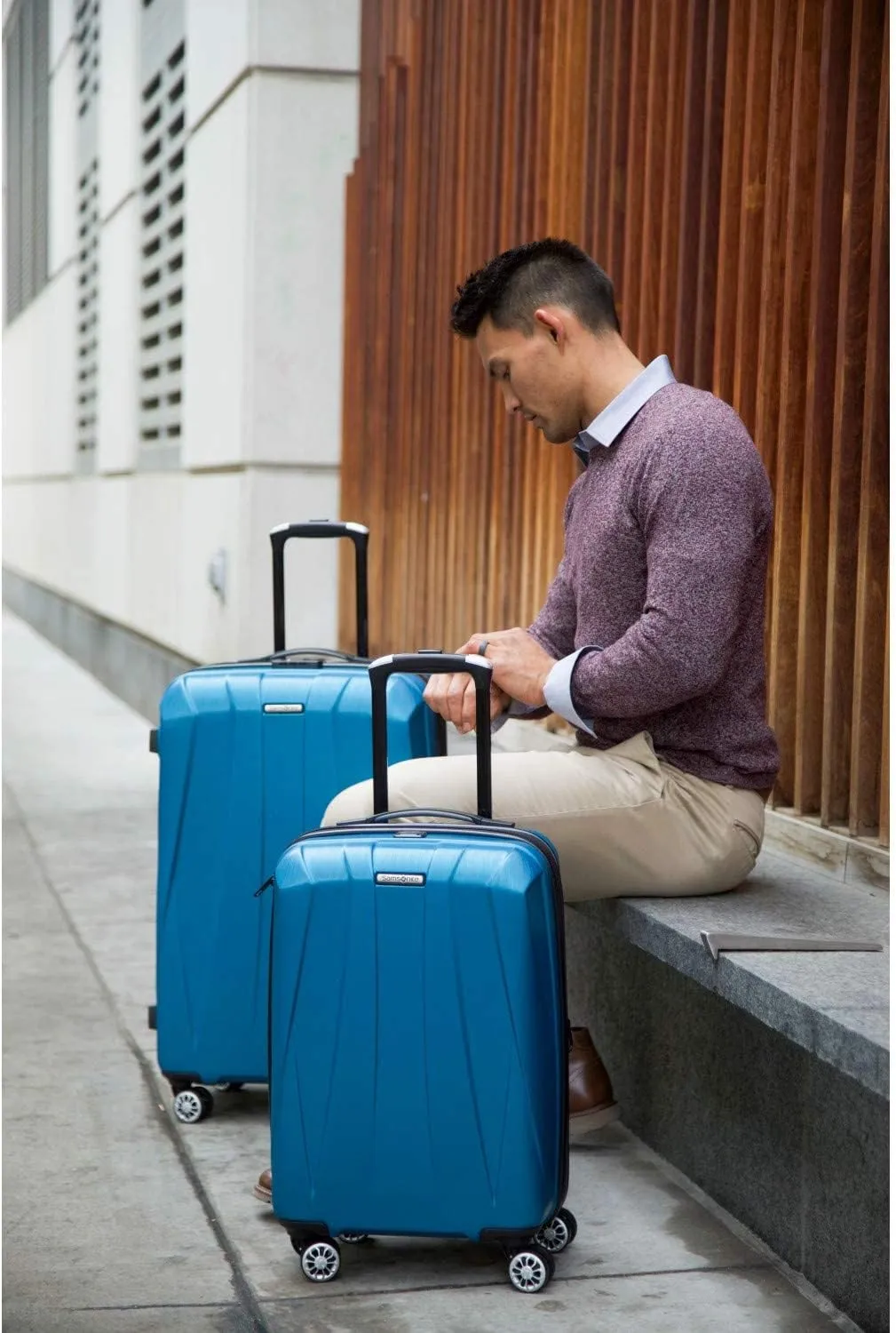 Samsonite Centric 2 Hardside Expandable Luggage with Spinner Wheels, Caribbean Blue, 3-Piece Set (20/24/28)