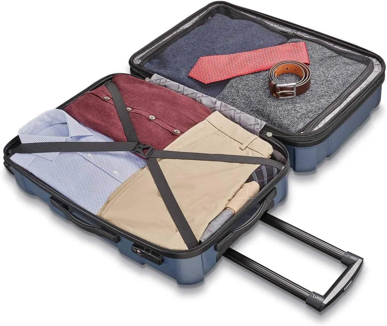 Samsonite Centric Hardside Expandable Luggage with Spinner Wheels, Blue Slate, Carry-On 20-Inch