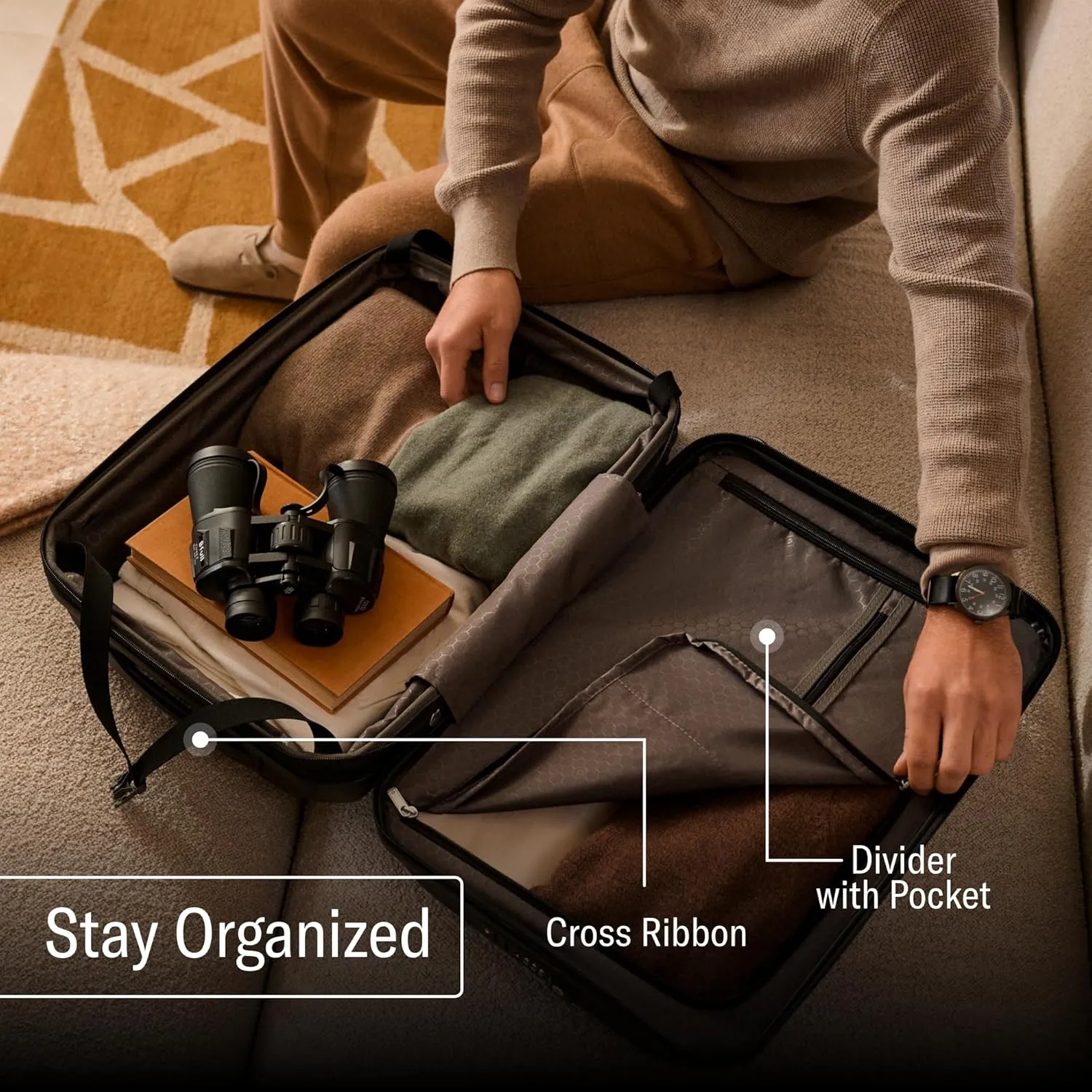 Samsonite Freeform 21-Inch Hardside Carry-On Luggage - Hardshell Carry-On Suitcase - TSA, Airline-Approved - Expandable Hard Shell, Smooth Rolling Spinner Wheels for Lightweight Travel - Navy