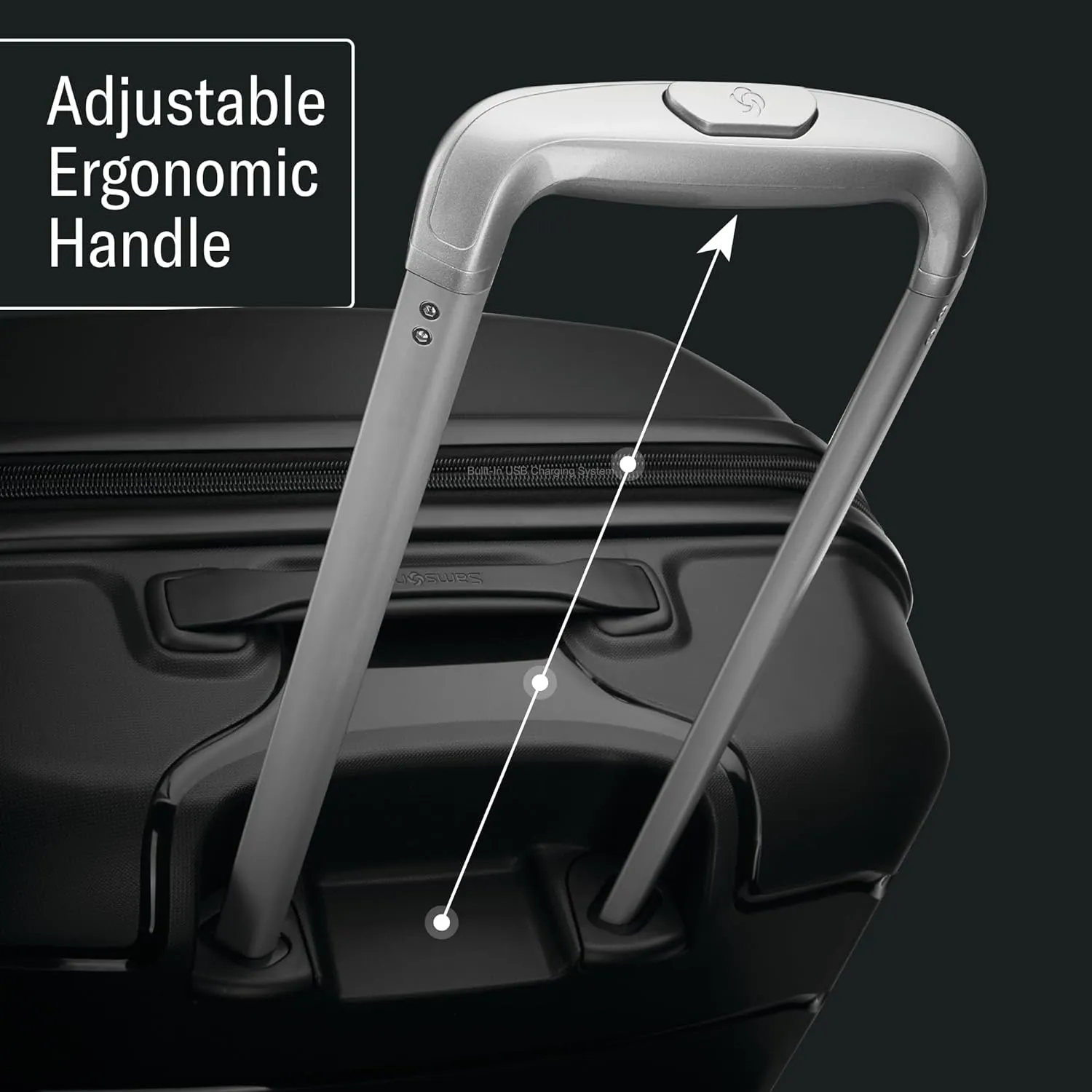 Samsonite Freeform Hardside Expandable with Double Spinner Wheels, Black, 2-Piece Set (21/28)