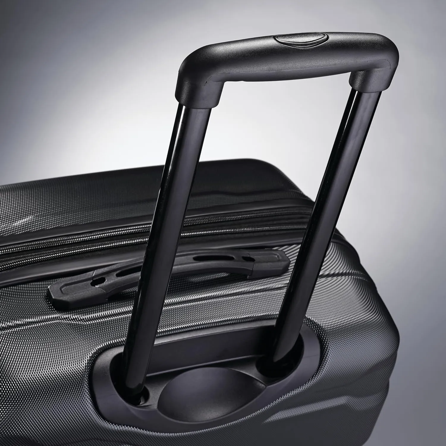 Samsonite Omni PC Hardside Expandable Luggage with Spinner Wheels, Black, Carry-On 20-Inch