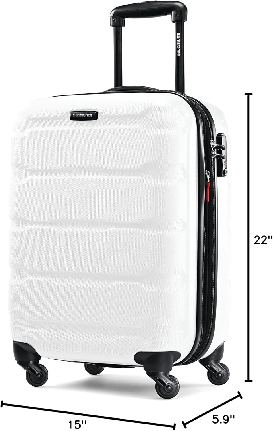 Samsonite Omni PC Hardside Expandable Luggage with Spinner Wheels, Carry-On 20-Inch, White