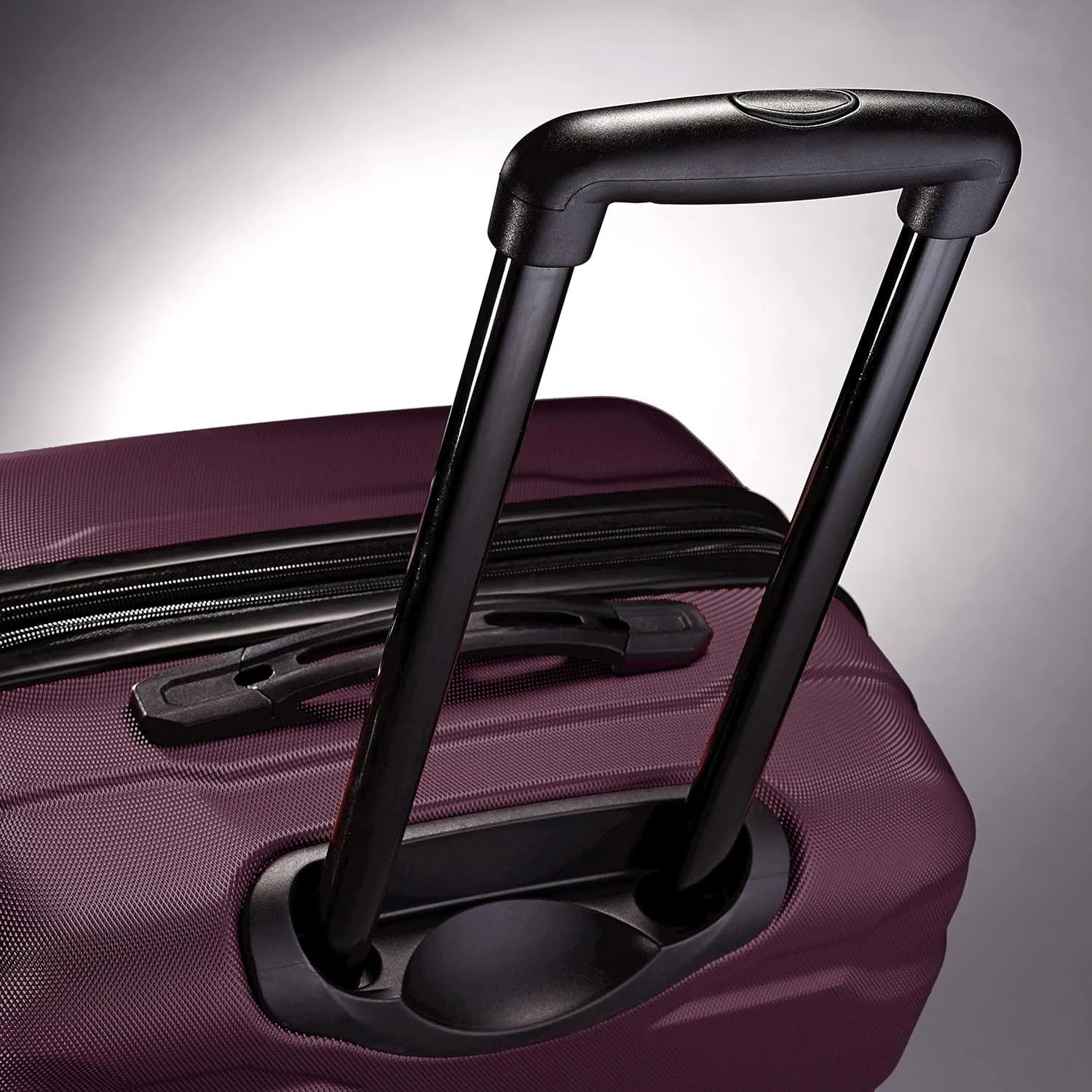 Samsonite Omni PC Hardside Expandable Luggage with Spinner Wheels, Purple, Checked-Large 28-Inch