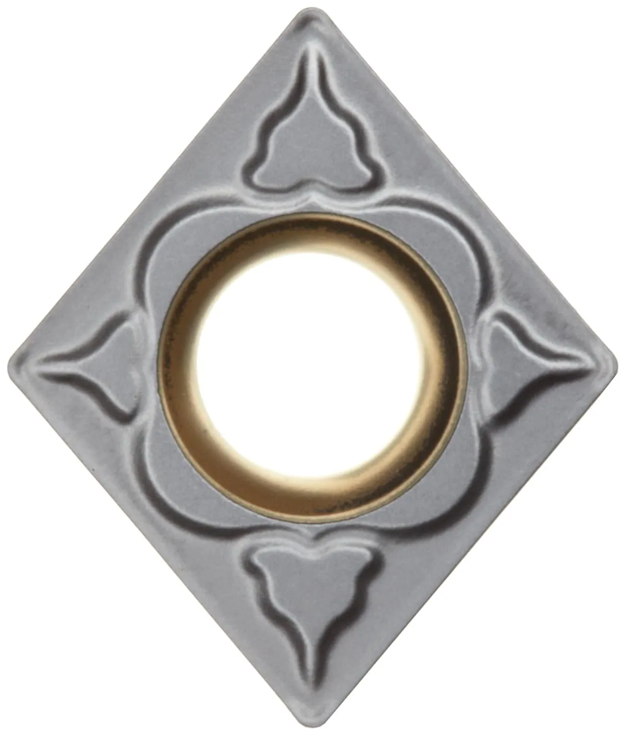 Sandvik Coromant CoroTurn 107 Carbide Turning Insert, CCMT, 80 Degree Diamond, KR Chipbreaker, GC3215 Grade, Multi-Layer Coating, CCMT 433-KR, 1/2" iC, 0.0472" Corner Radius (Pack of 10)