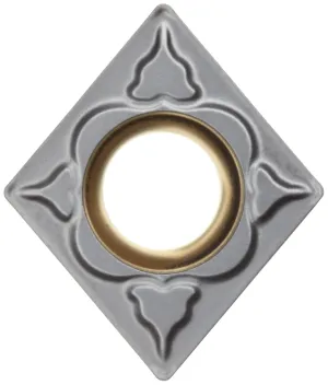 Sandvik Coromant CoroTurn 107 Carbide Turning Insert, CCMT, 80 Degree Diamond, KR Chipbreaker, GC3215 Grade, Multi-Layer Coating, CCMT 433-KR, 1/2" iC, 0.0472" Corner Radius (Pack of 10)
