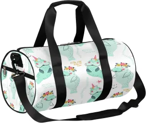 Seahorse Corals Pattern Sports Gym Bag for Men Women Lightweight Travel Duffle Bag with Shoulder Strap Waterproof Carry On Weekender Overnight Bag for Travel Sports Gym