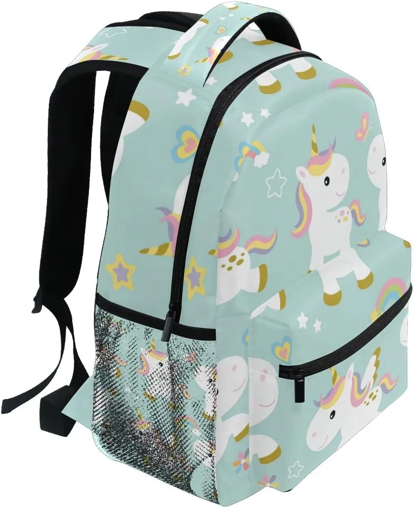 senya Cute Unicorn School Backpack for Boys Girls Bookbag Travel Bag One Size