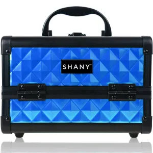 SHANY Chic Makeup Train Case Cosmetic Box Portable Makeup Case Cosmetics Beauty Organizer Jewelry storage with Locks, Multi trays Makeup Storage Box with Makeup Mirror - Peacock Blue