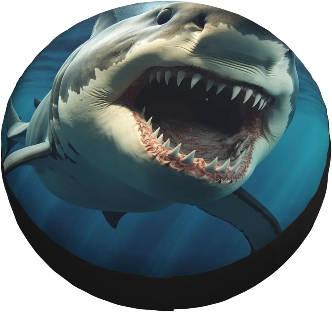 Shark Mouth Tire Cover Outdoor Waterproof Snow Sun Rain Wheel Cover Portable Wheel Bags Camper Spare Tire Cover Universal Car Tire Protectors for Trailer RV SUV