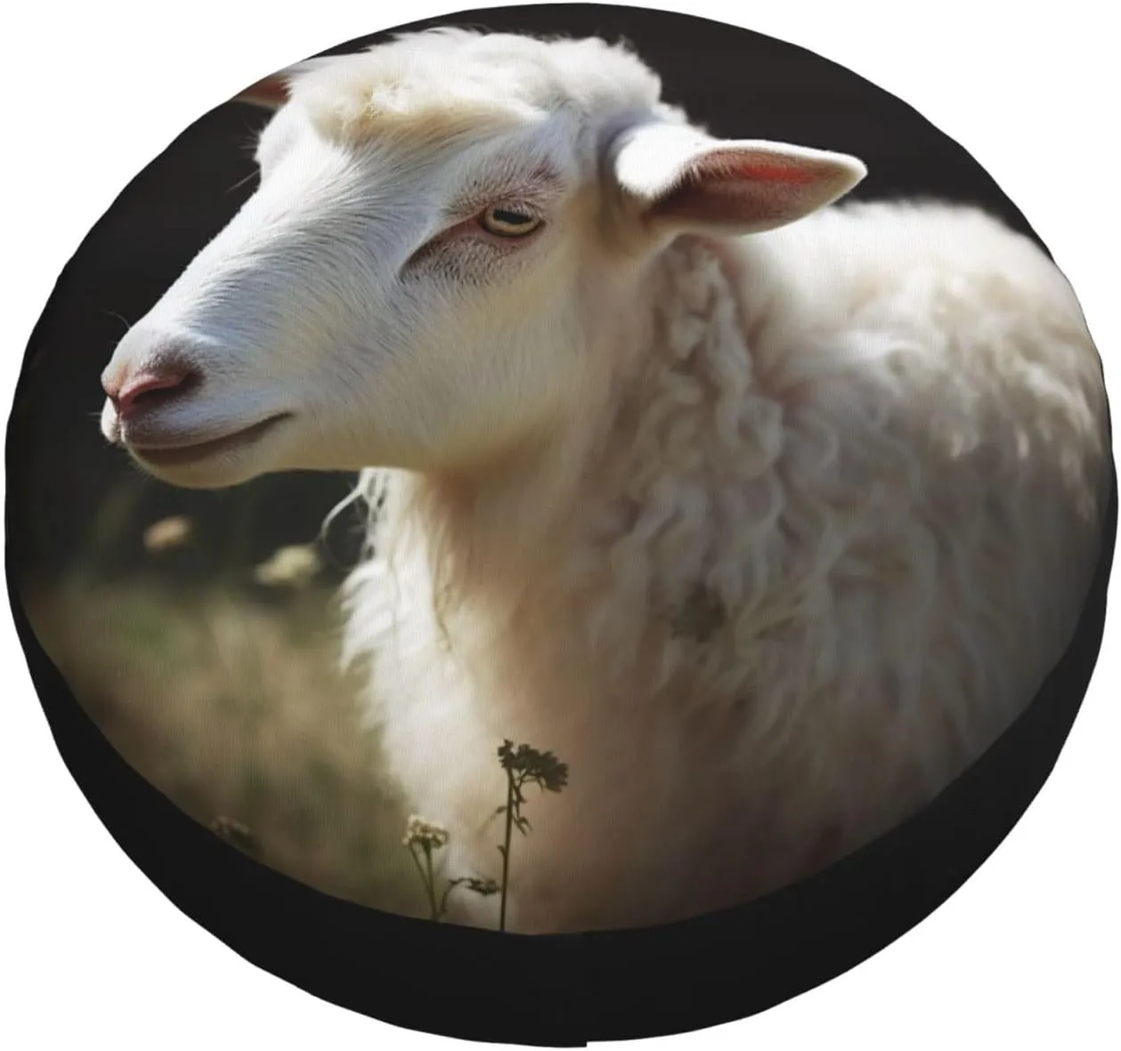 Sheep Tire Cover Outdoor Waterproof Snow Sun Rain Wheel Cover Portable Wheel Bags Camper Spare Tire Cover Universal Car Tire Protectors for Trailer RV SUV