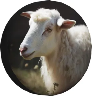 Sheep Tire Cover Outdoor Waterproof Snow Sun Rain Wheel Cover Portable Wheel Bags Camper Spare Tire Cover Universal Car Tire Protectors for Trailer RV SUV