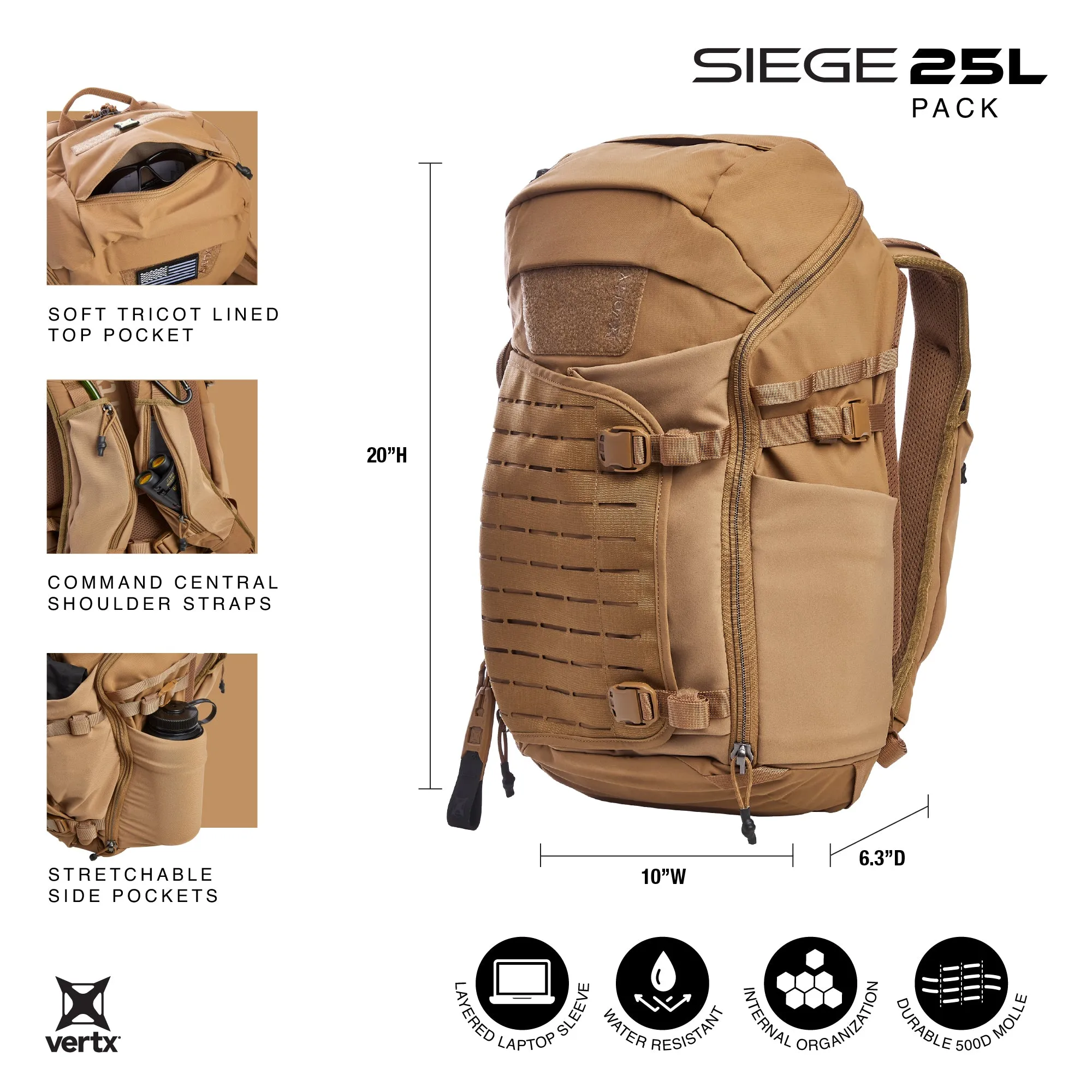 Siege 25L Tactical Backpack