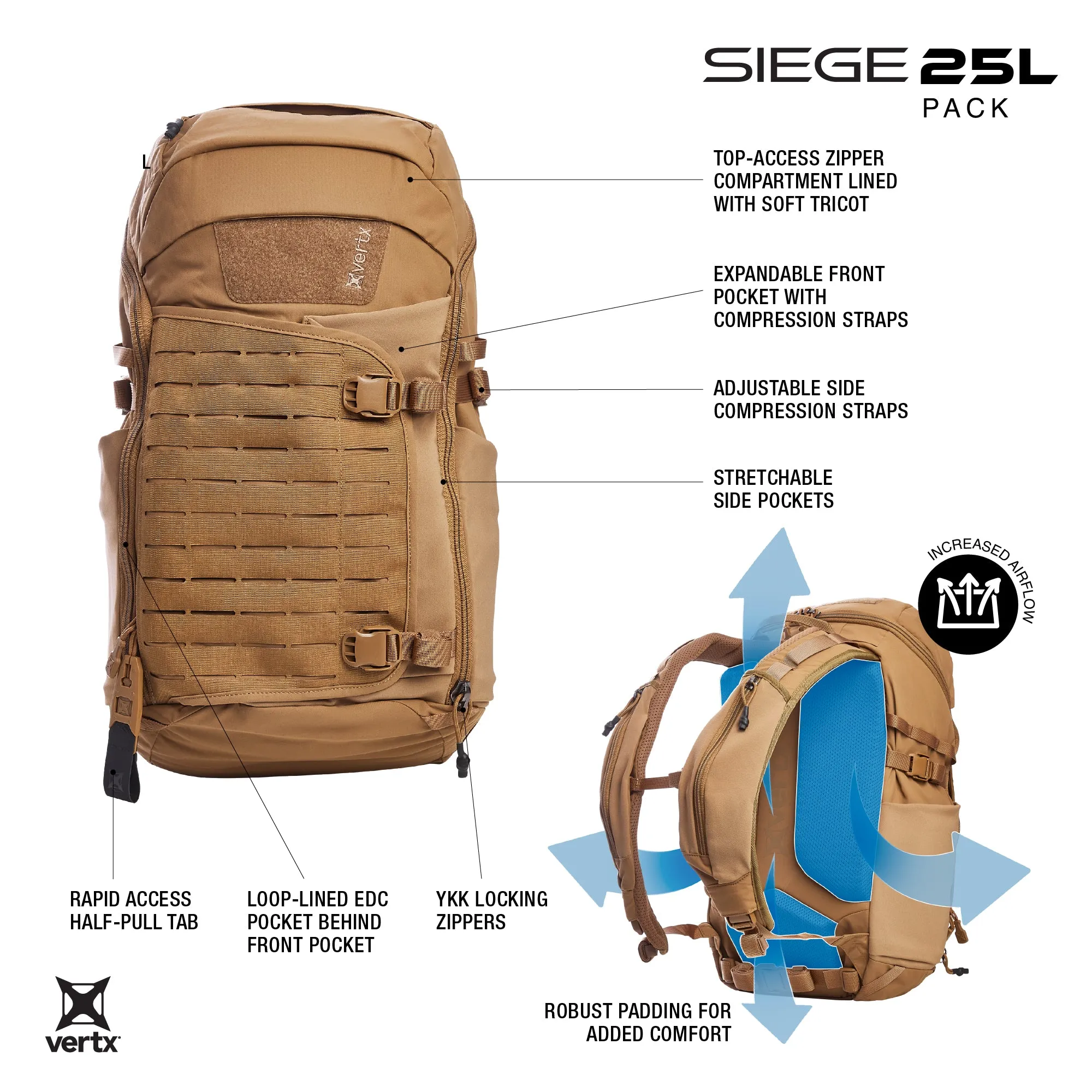 Siege 25L Tactical Backpack