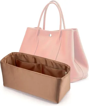 Silk Purse Organizer Insert for Hermes Garden Party Bag 36 (Golden Brown, 36)