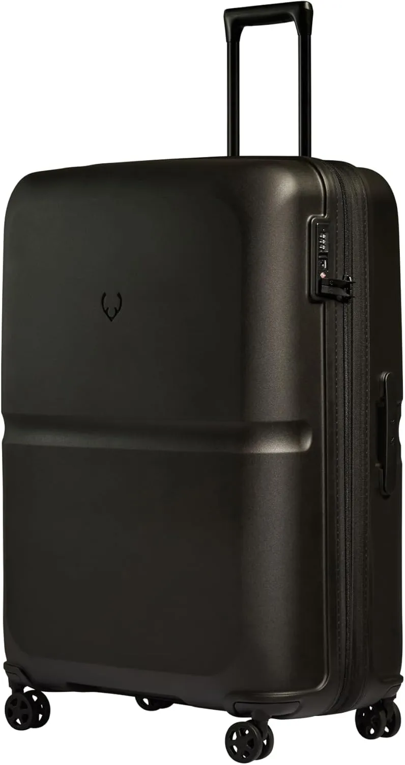 Single Stripe Hardside Luggage 32 Inch Large Suitcase - Durable, Lightweight & Expandable, 4 Spinner Wheels - Adjustable Handle, TSA Lock - Black