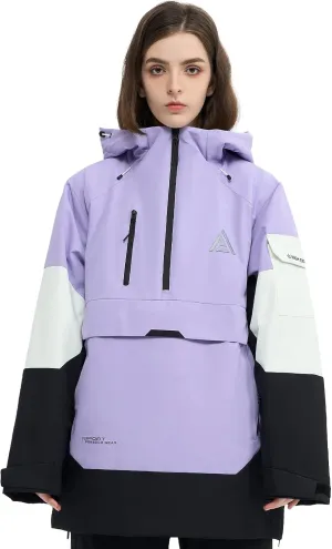 Ski Jacket Snowboard Anorak Coat Pullover Baggy Snow Hooded Insulated Hoodie Waterproof Warm for Women Men
