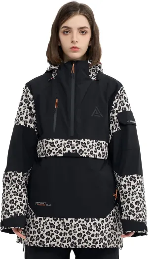 Ski Jacket Snowboard Anorak Coat Pullover Baggy Snow Hooded Insulated Hoodie Waterproof Warm for Women Men