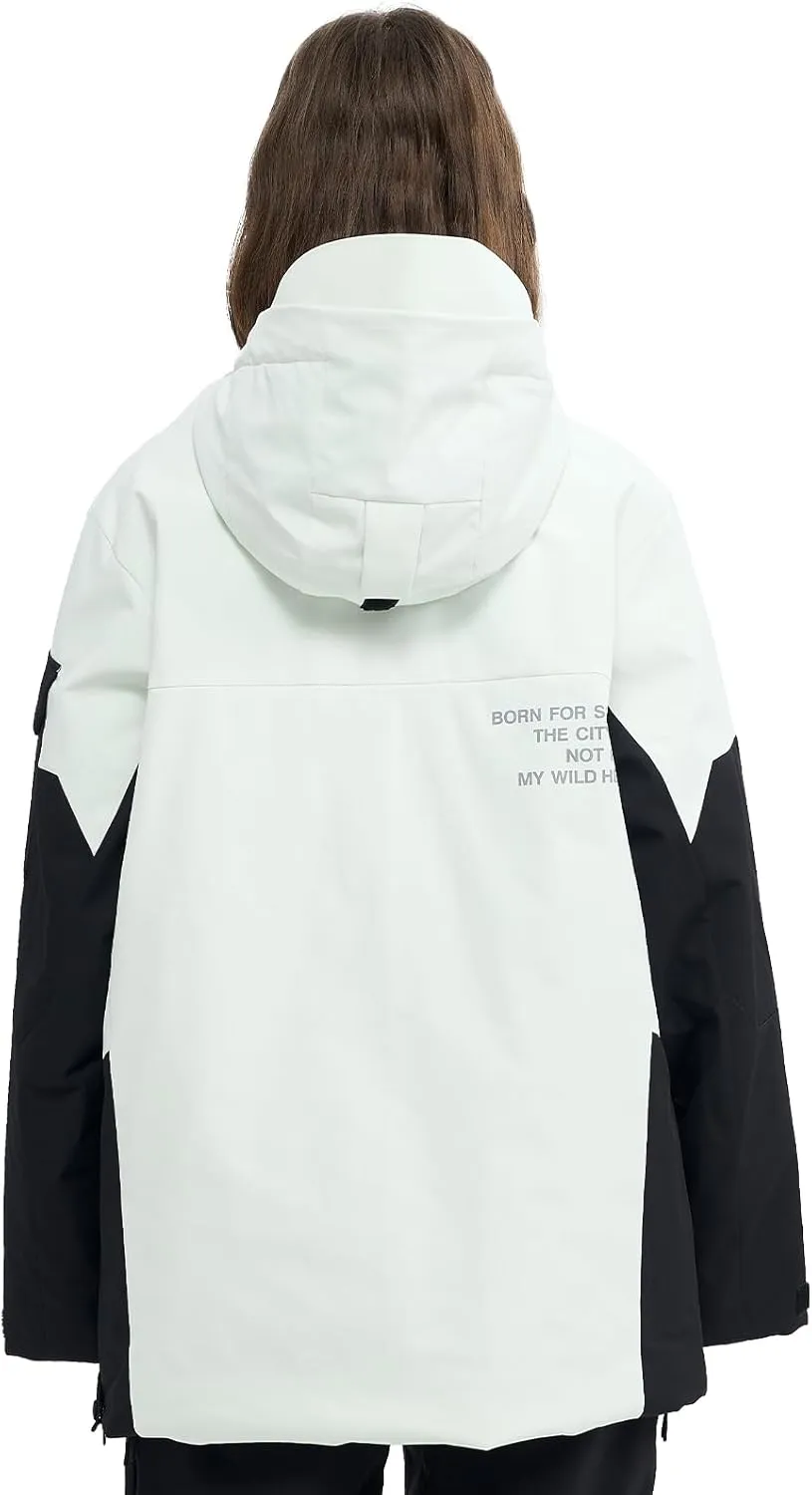 Ski Jacket Snowboard Anorak Coat Pullover Baggy Snow Hooded Insulated Hoodie Waterproof Warm for Women Men