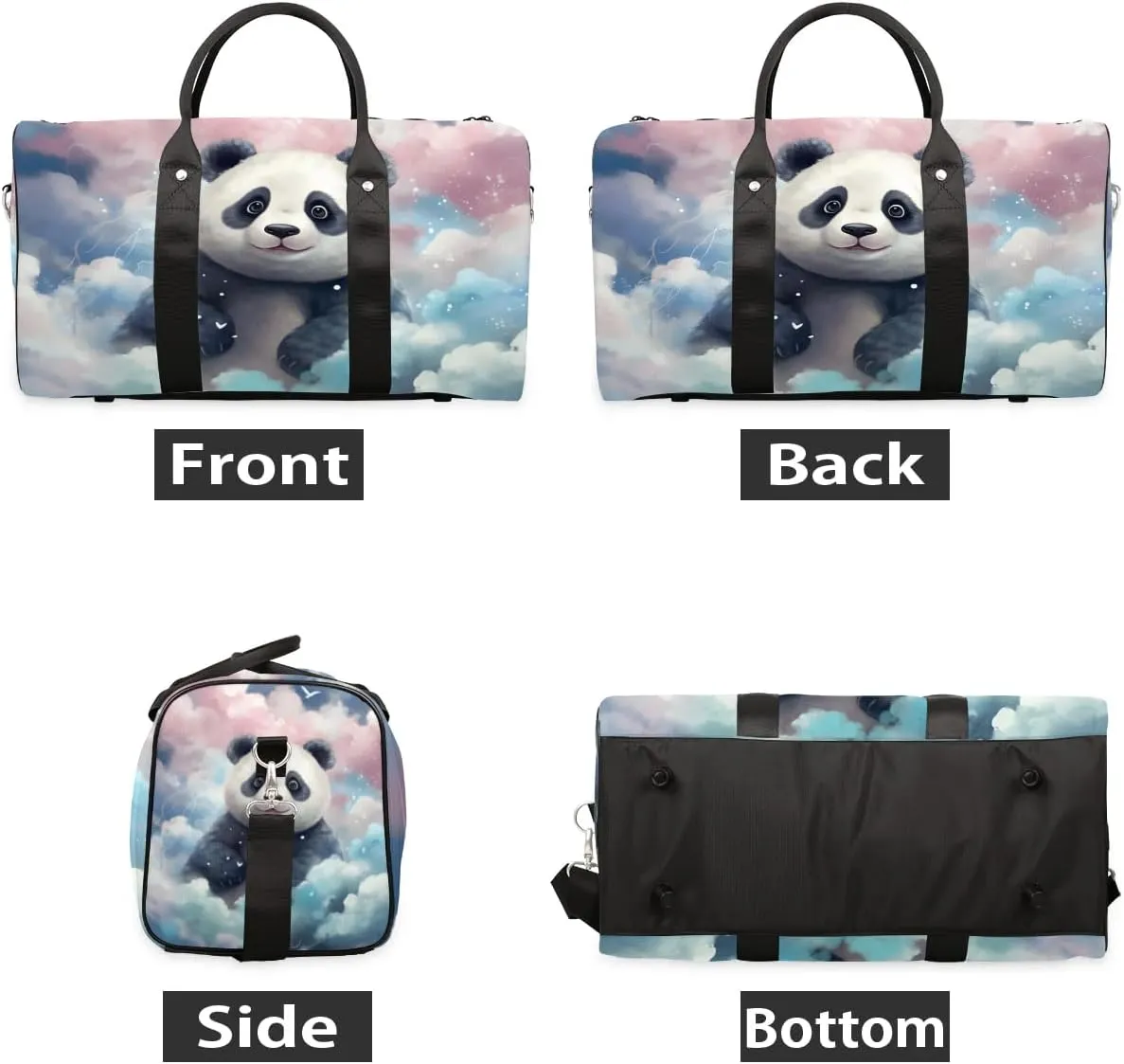 Sky Panda Travel Duffel Bag for Women Men Waterproof Foldable Overnight Weekender Bag Large Capacity Sports Gym Bag