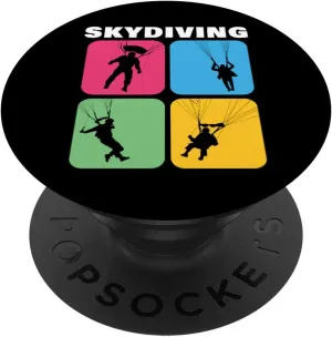 Skydiving Parachuting Skydiver Adventure Funny Gift PopSockets PopGrip: Swappable Grip for Phones & Tablets
