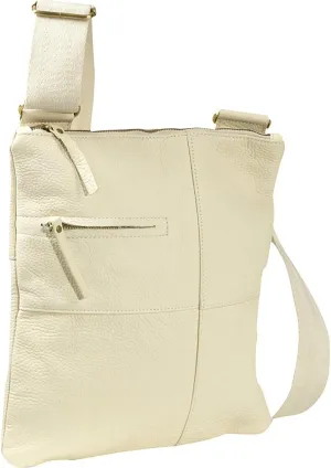 Slim Cross-Body Messenger Bag (#701-9) (Cream)