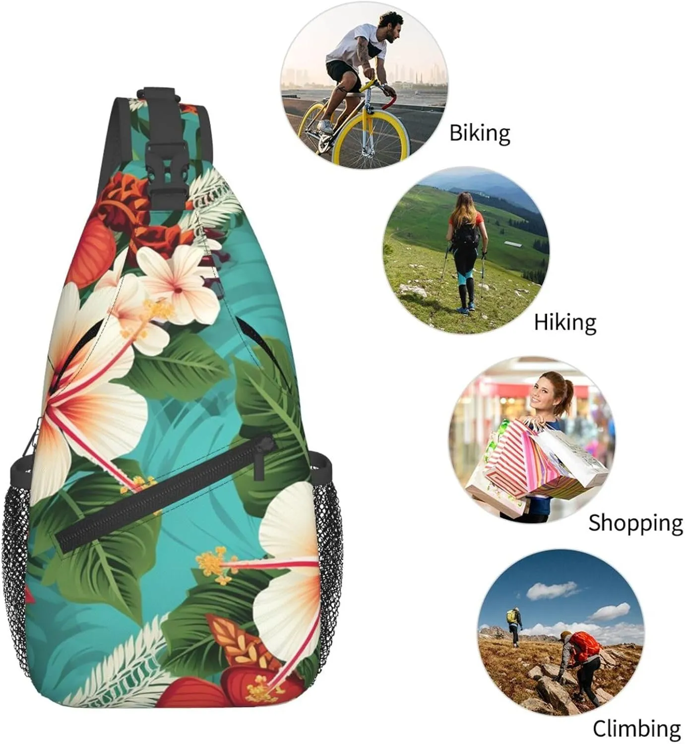 Sling Bag for Women Men Crossbody Bag Sling Backpack Lovely snail Cross Body Bag Adjustable Chest Bag