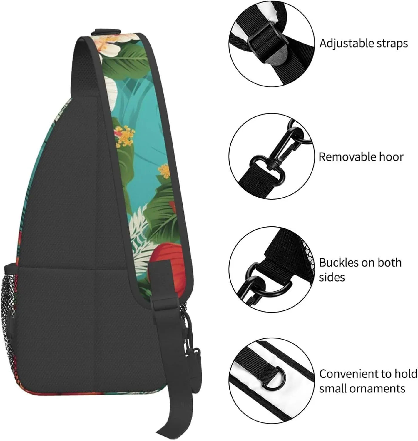 Sling Bag for Women Men Crossbody Bag Sling Backpack Lovely snail Cross Body Bag Adjustable Chest Bag