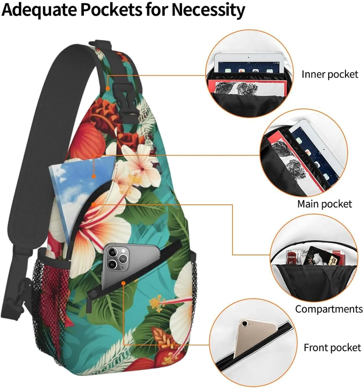 Sling Bag for Women Men Crossbody Bag Sling Backpack Lovely snail Cross Body Bag Adjustable Chest Bag