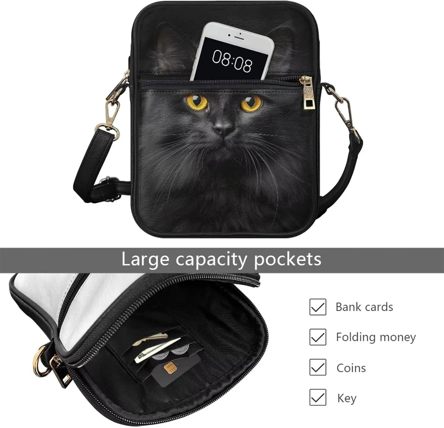 Small Messenger Bag for Women Crossbody with Zipper Closure Fashion Tote Bag for Women Leather